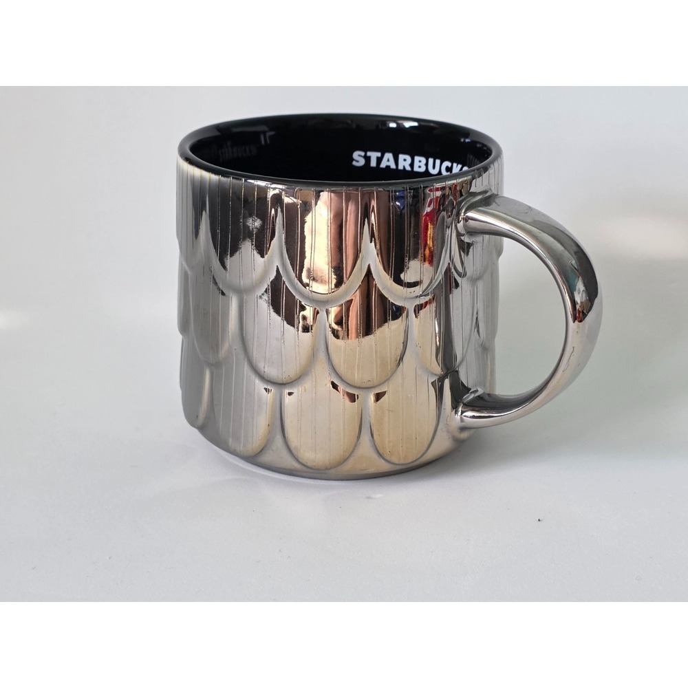 Starbucks Coffee Tea Mug Mermaid Scales Holiday Mugs 14 Oz Metallic Ceramic 2019